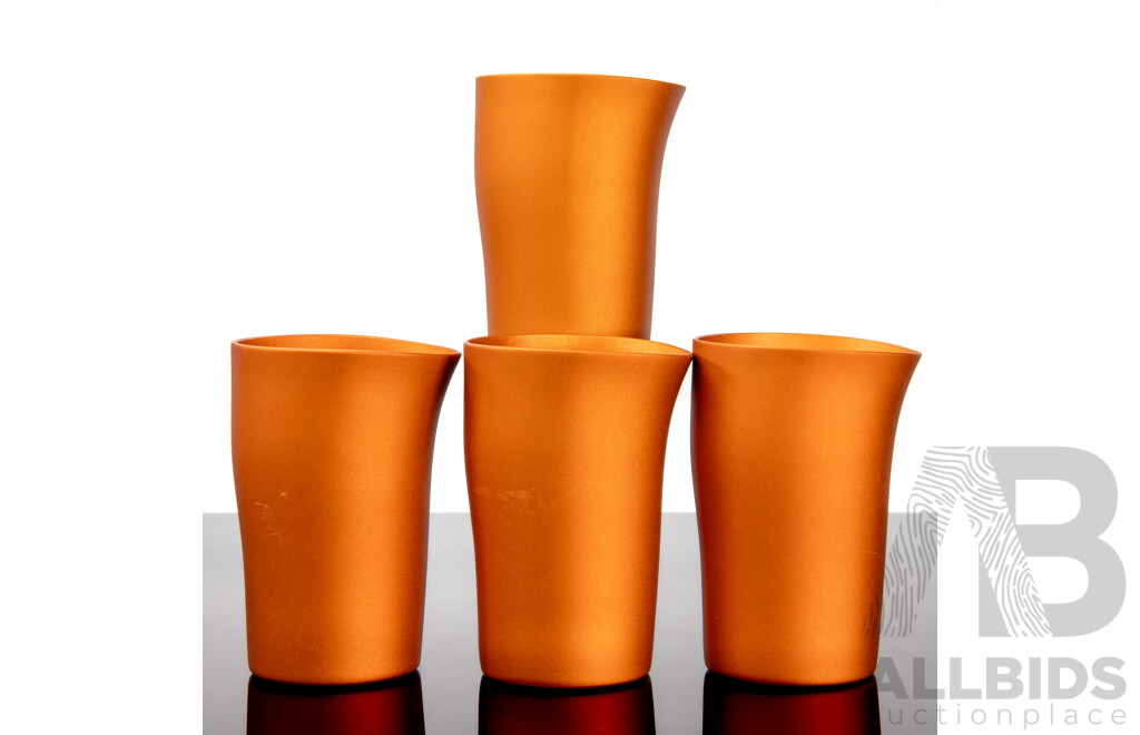 Set Four Australian Made Fink & Co Matt Beakers Designed by Robert Forster