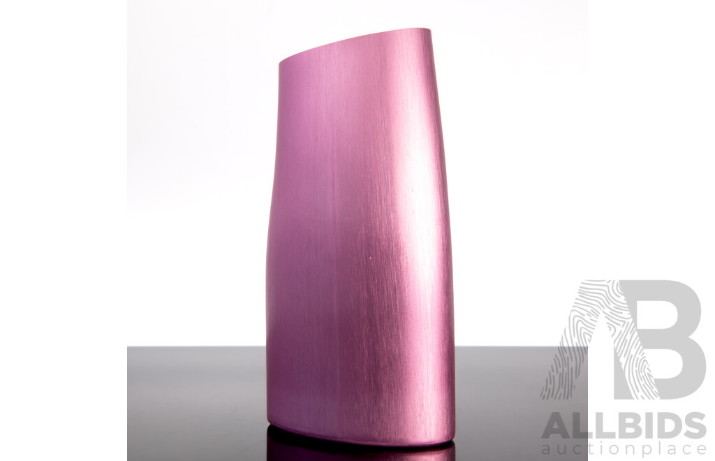 Australian Made Fink & Co Matt Pink Satin Vase Designed by Robert Forster