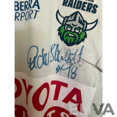 2025 NRL ANZAC Round Canberra Raiders Jersey - Signed By The Coach & Captain