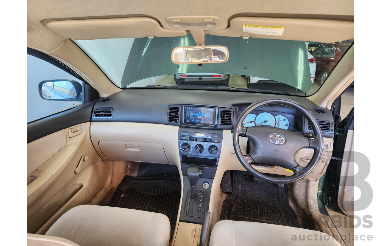 3/2002 Toyota Corolla Ascent ZZE122R 4d Sedan Green 1.8L