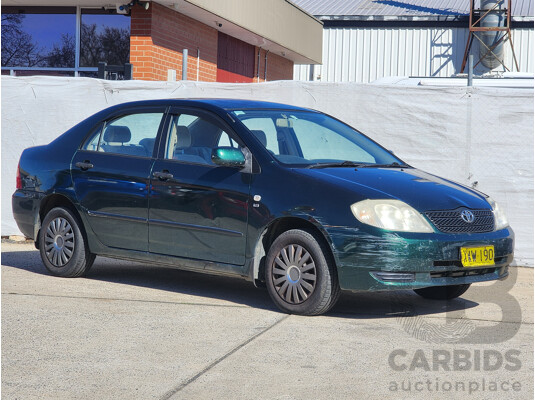 3/2002 Toyota Corolla Ascent ZZE122R 4d Sedan Green 1.8L