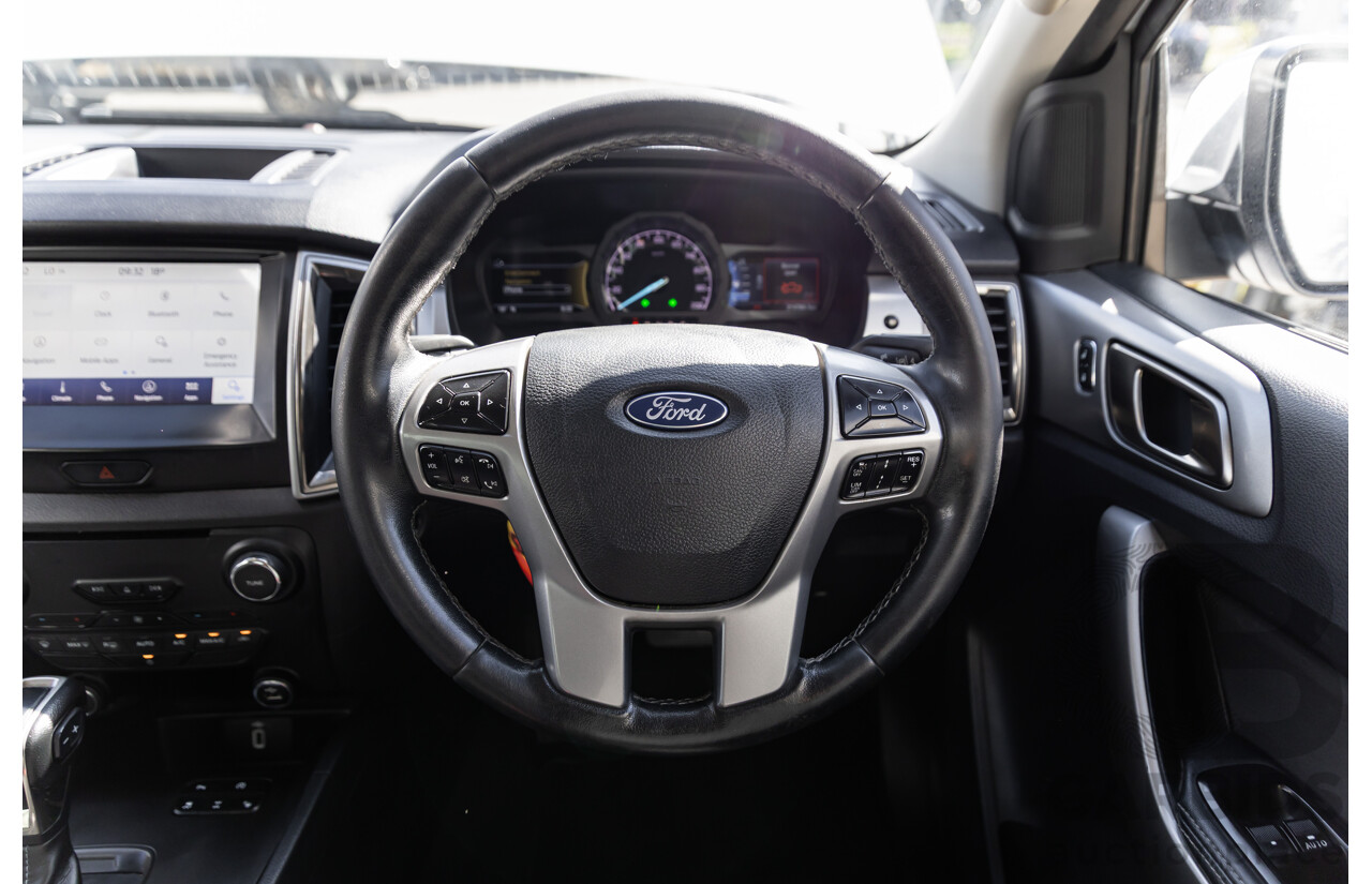08/2018 Ford Ranger XLT 2.0 Hi-Rider (RWD) PX MKIII MY19 Double Cab P/Up Frozen White Twin Turbo Diesel 2.0L
