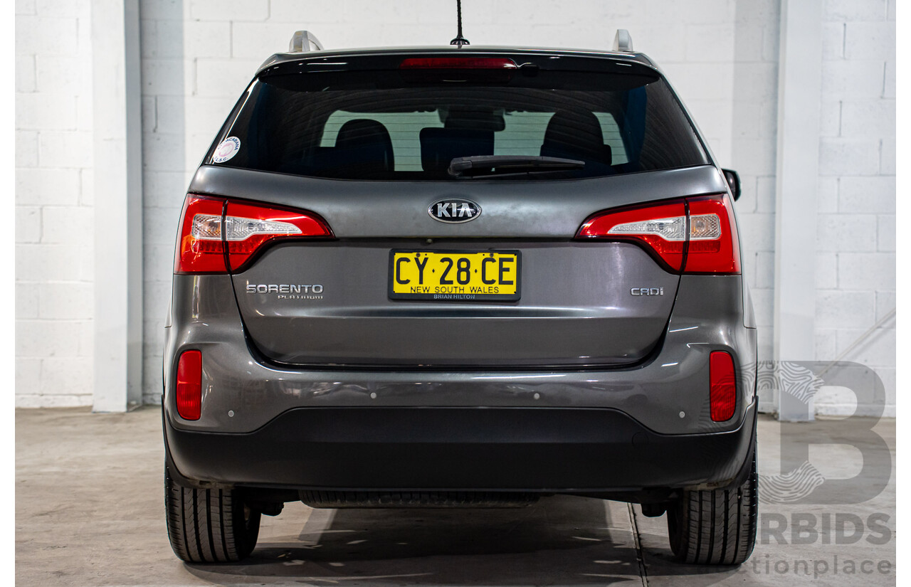 5/2015 Kia Sorento Platinum (4x4) XM MY15 4d Wagon Platinum Graphite Metallic Turbo Diesel 2.2L - 7 Seater