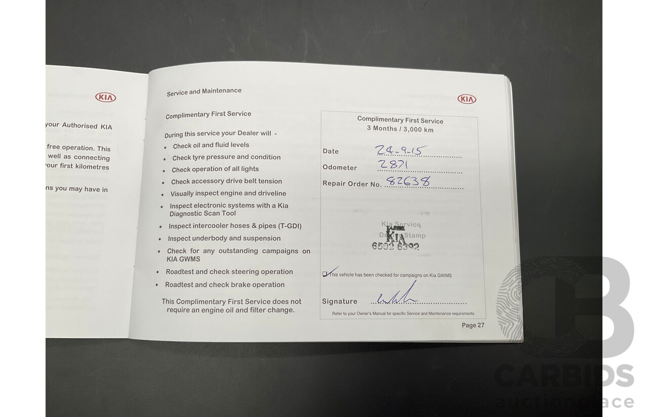 5/2015 Kia Cerato S YD MY15 5d Hatchback Clear White 1.8L