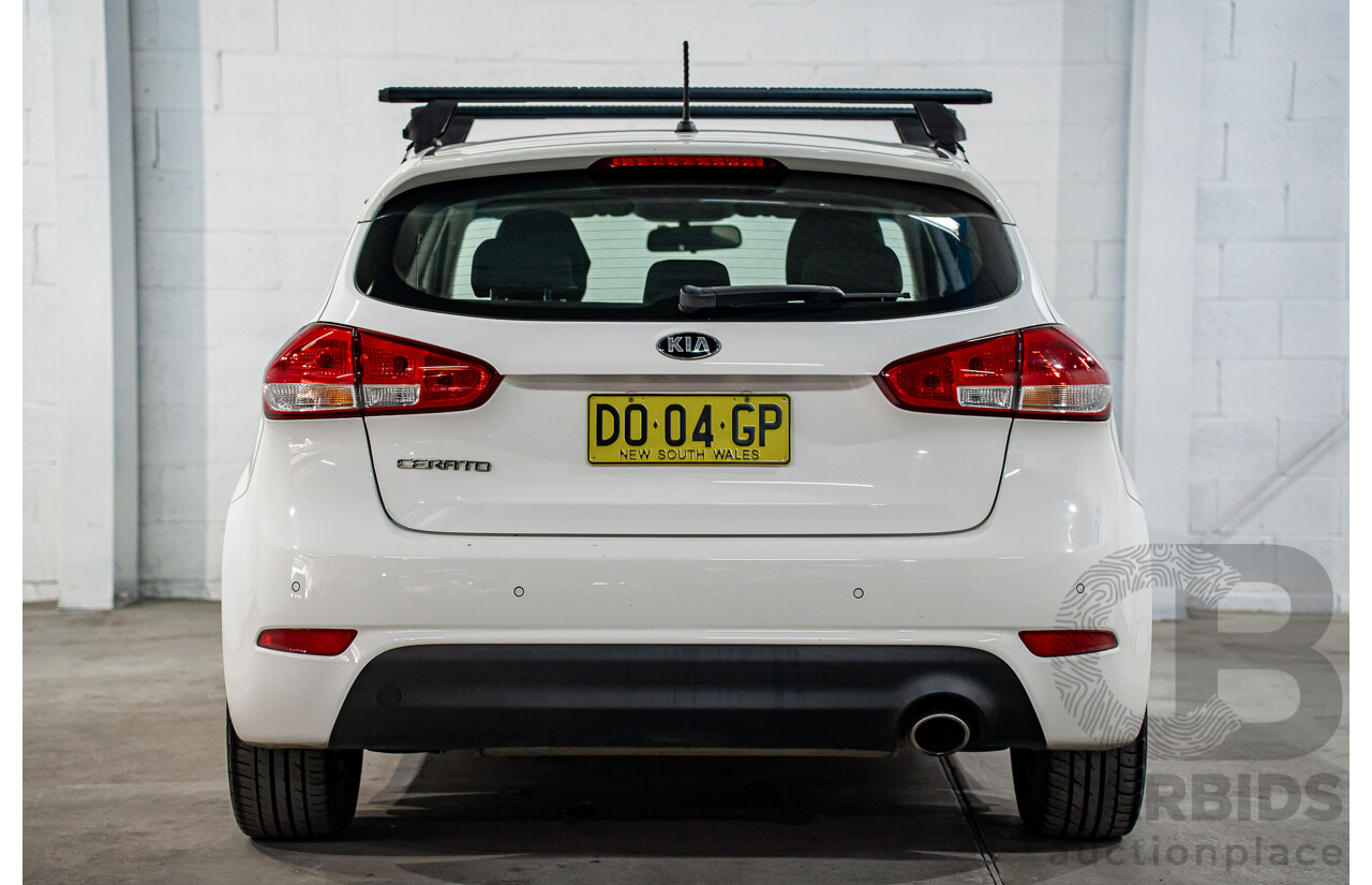 5/2015 Kia Cerato S YD MY15 5d Hatchback Clear White 1.8L