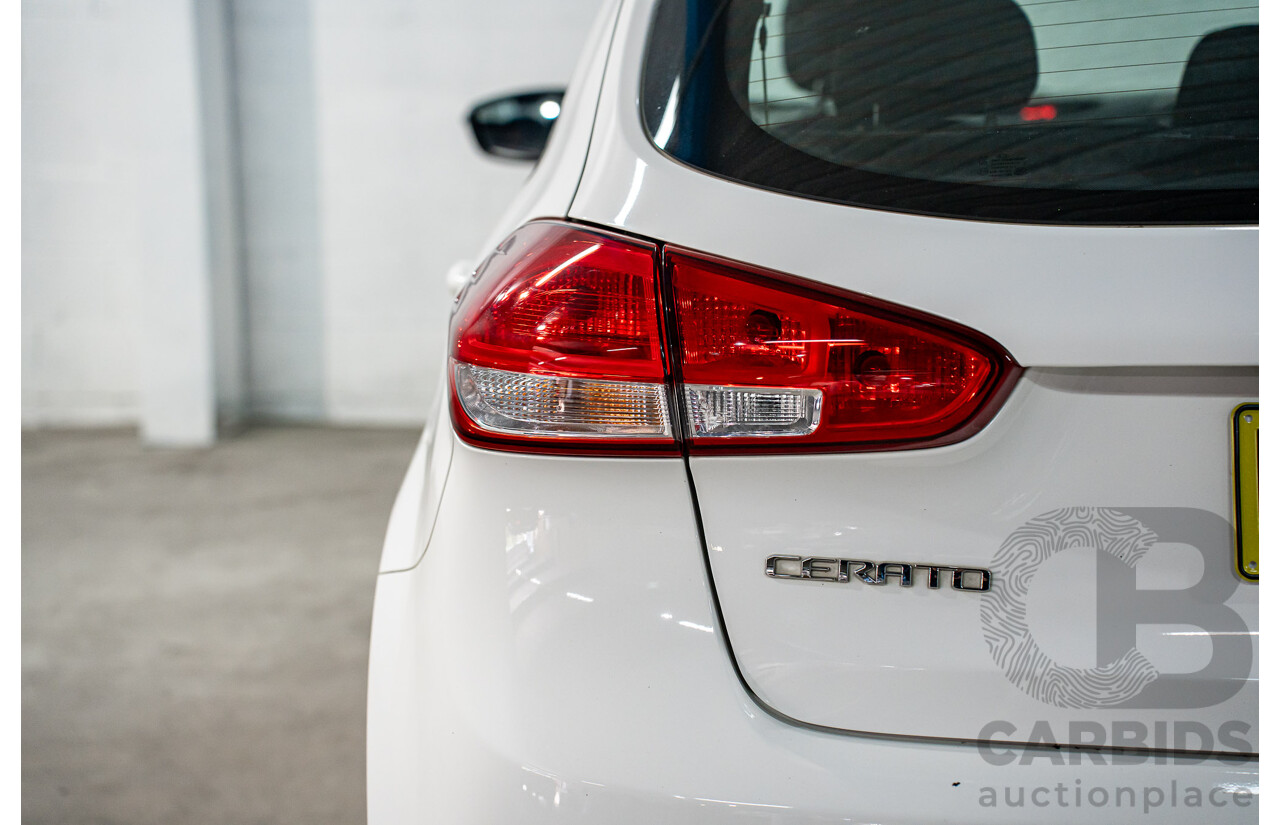 5/2015 Kia Cerato S YD MY15 5d Hatchback Clear White 1.8L
