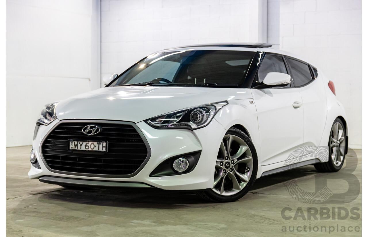 6/2015 Hyundai Veloster SR Turbo FS4 Series 2 3d Coupe Stormtrooper White Pearl Turbo 1.6L