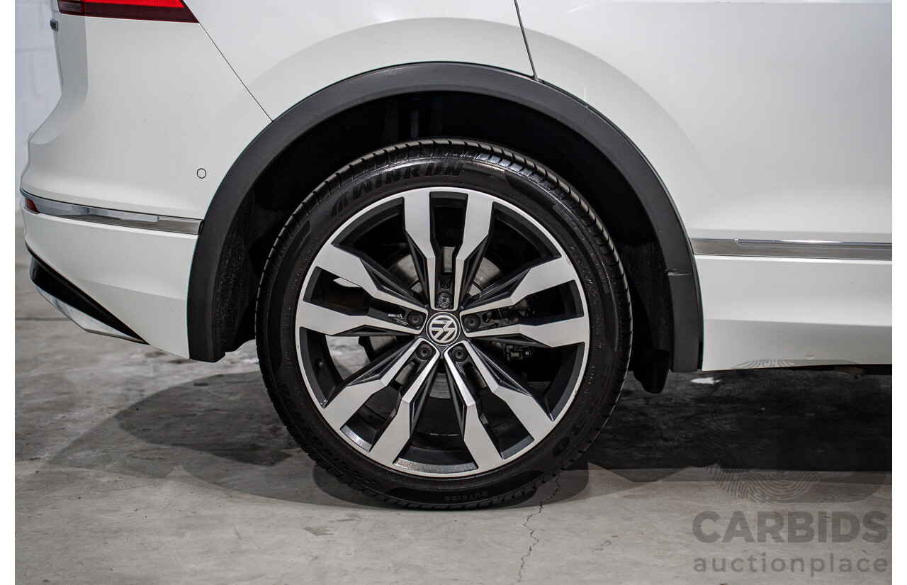 12/2018 Volkswagen Tiguan 162 TSI Highline R-Line Package (AWD) 5NA MY19 4d Wagon Pure White Turbo 2.0L