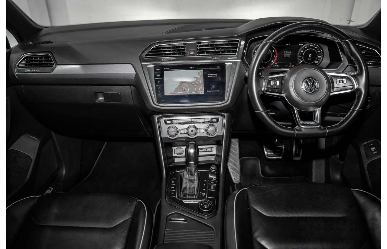 12/2018 Volkswagen Tiguan 162 TSI Highline R-Line Package (AWD) 5NA MY19 4d Wagon Pure White Turbo 2.0L