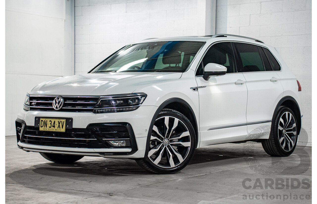 12/2018 Volkswagen Tiguan 162 TSI Highline R-Line Package (AWD) 5NA MY19 4d Wagon Pure White Turbo 2.0L