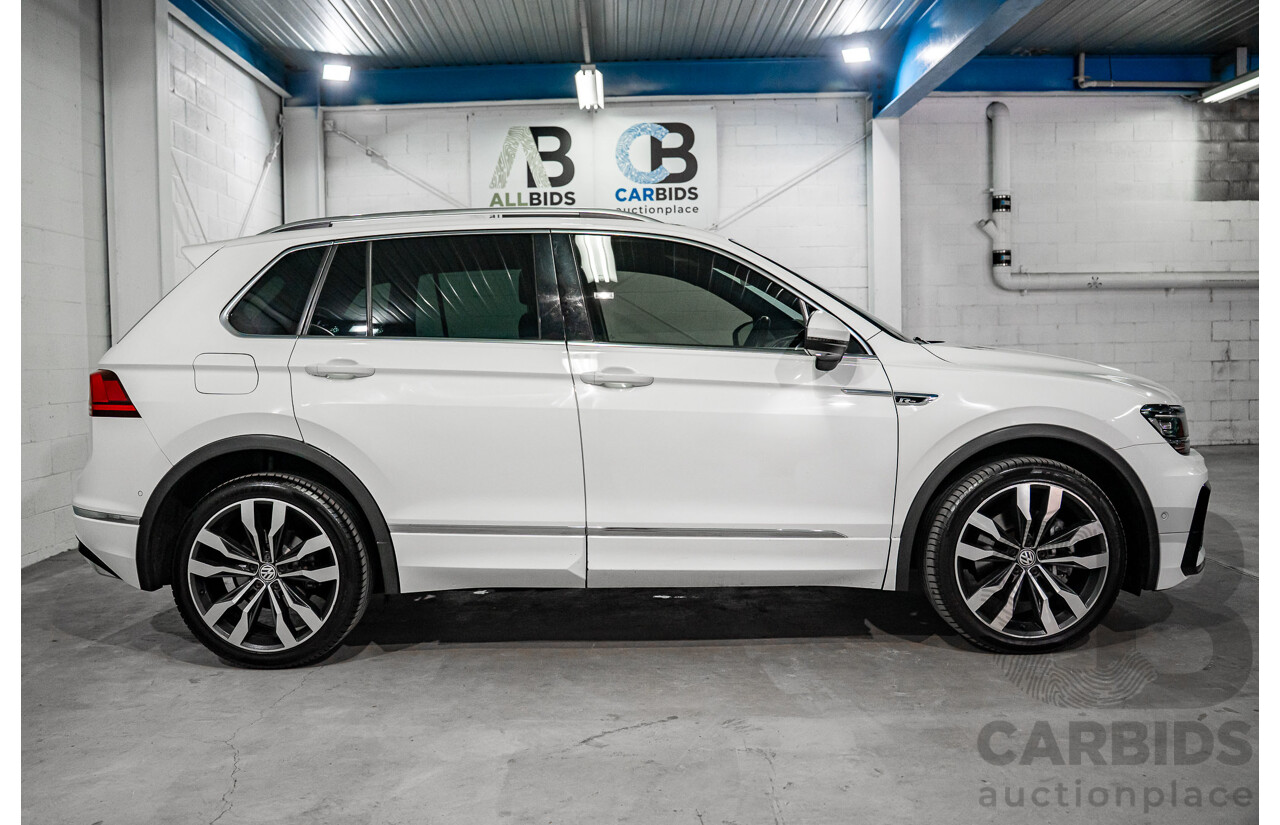12/2018 Volkswagen Tiguan 162 TSI Highline R-Line Package (AWD) 5NA MY19 4d Wagon Pure White Turbo 2.0L