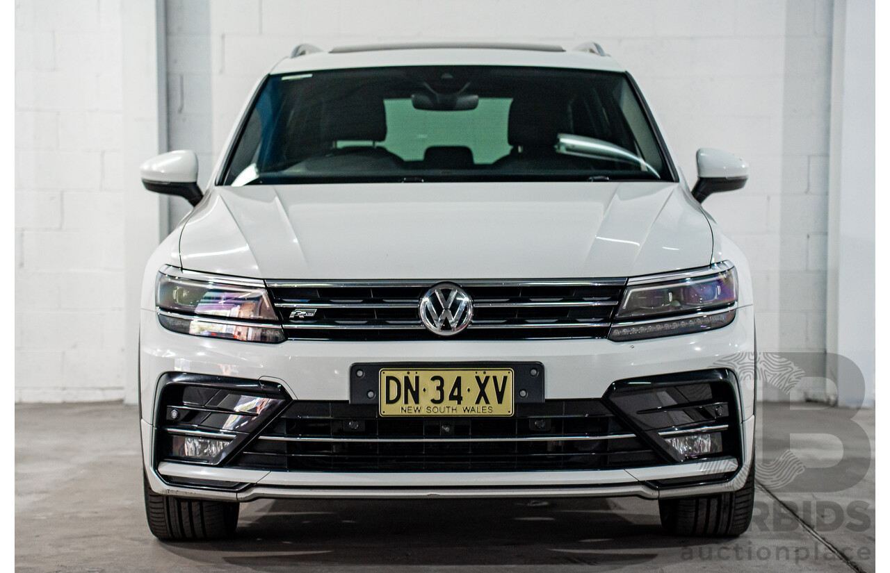 12/2018 Volkswagen Tiguan 162 TSI Highline R-Line Package (AWD) 5NA MY19 4d Wagon Pure White Turbo 2.0L