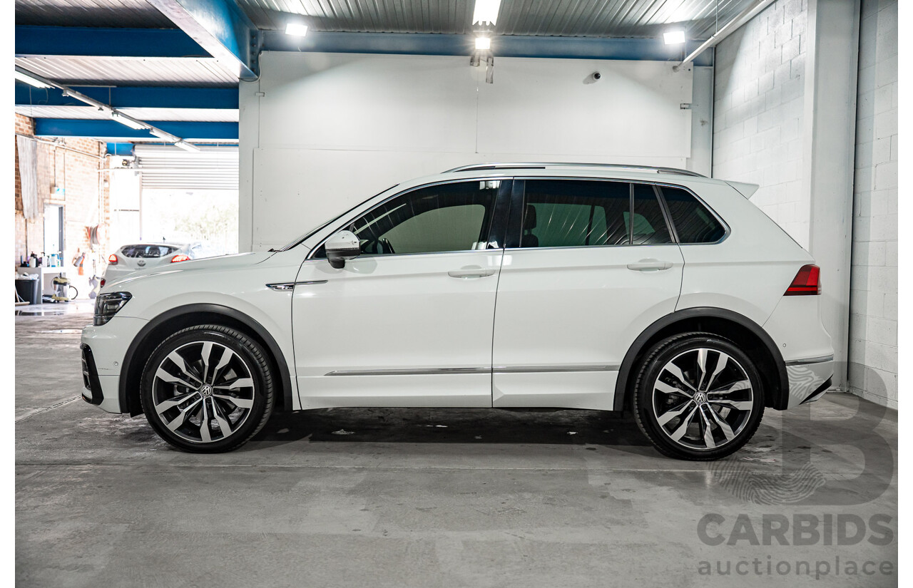 12/2018 Volkswagen Tiguan 162 TSI Highline R-Line Package (AWD) 5NA MY19 4d Wagon Pure White Turbo 2.0L