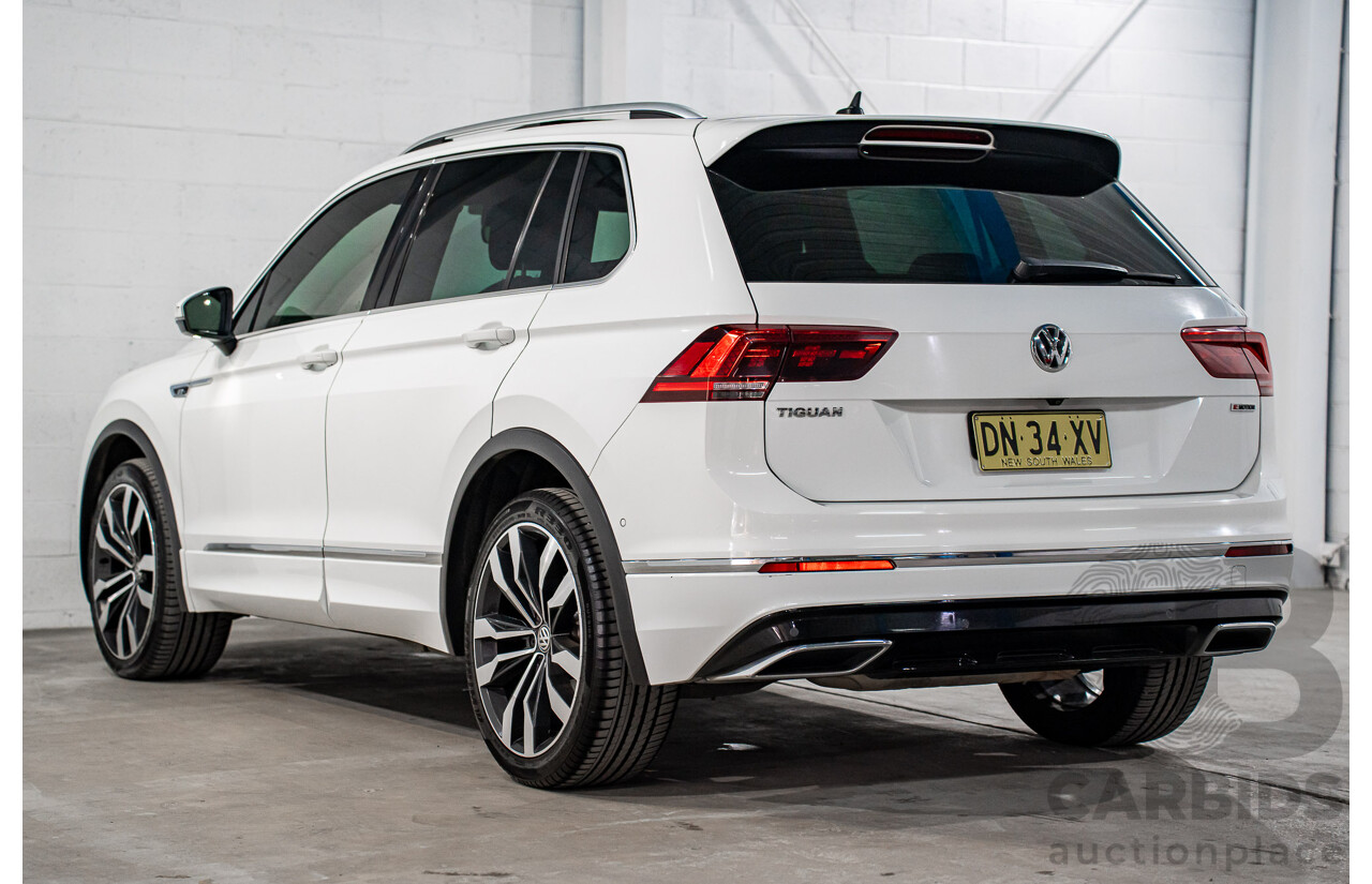 12/2018 Volkswagen Tiguan 162 TSI Highline R-Line Package (AWD) 5NA MY19 4d Wagon Pure White Turbo 2.0L