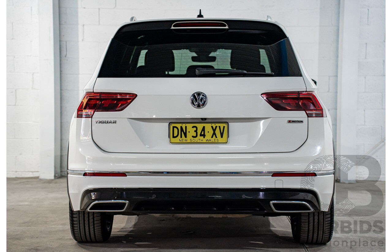 12/2018 Volkswagen Tiguan 162 TSI Highline R-Line Package (AWD) 5NA MY19 4d Wagon Pure White Turbo 2.0L
