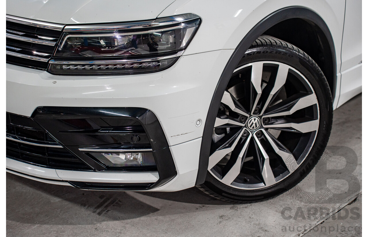 12/2018 Volkswagen Tiguan 162 TSI Highline R-Line Package (AWD) 5NA MY19 4d Wagon Pure White Turbo 2.0L