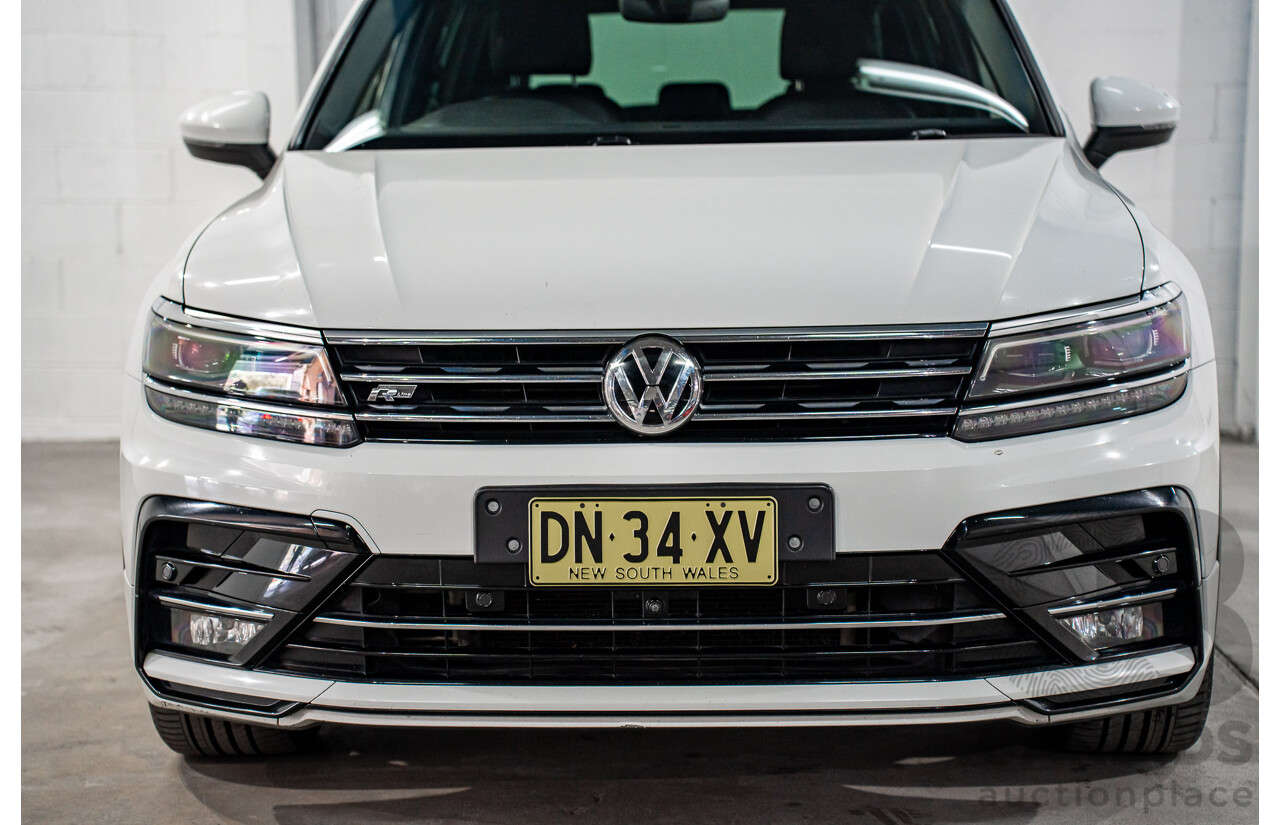 12/2018 Volkswagen Tiguan 162 TSI Highline R-Line Package (AWD) 5NA MY19 4d Wagon Pure White Turbo 2.0L