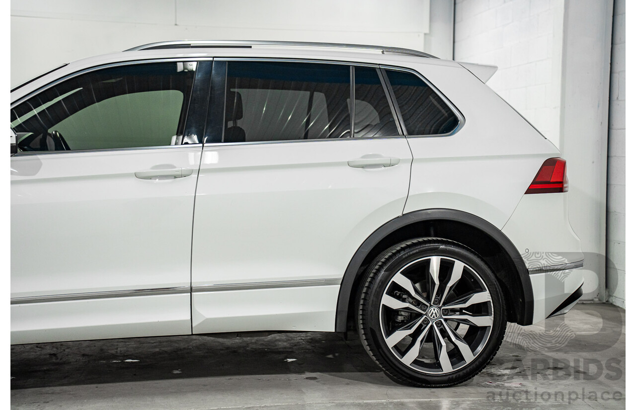 12/2018 Volkswagen Tiguan 162 TSI Highline R-Line Package (AWD) 5NA MY19 4d Wagon Pure White Turbo 2.0L