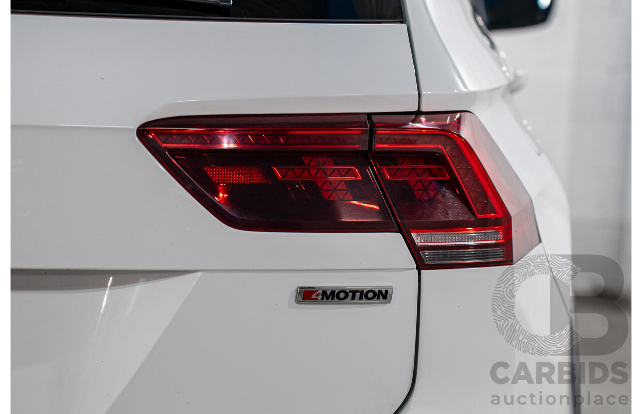 12/2018 Volkswagen Tiguan 162 TSI Highline R-Line Package (AWD) 5NA MY19 4d Wagon Pure White Turbo 2.0L