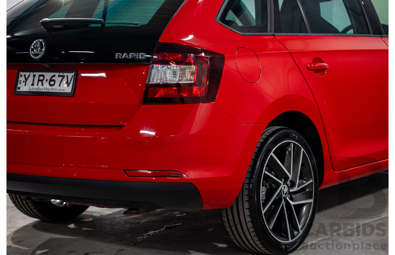 11/2018 Skoda Rapid Spaceback 92 TSI (FWD) NH MY19 4d Wagon Corrida Red Turbo 1.4L