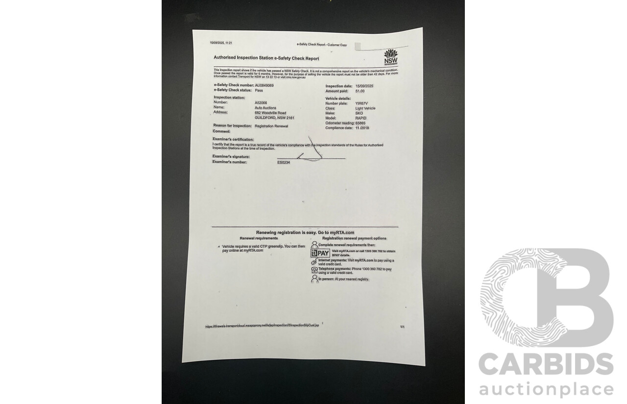 11/2018 Skoda Rapid Spaceback 92 TSI (FWD) NH MY19 4d Wagon Corrida Red Turbo 1.4L