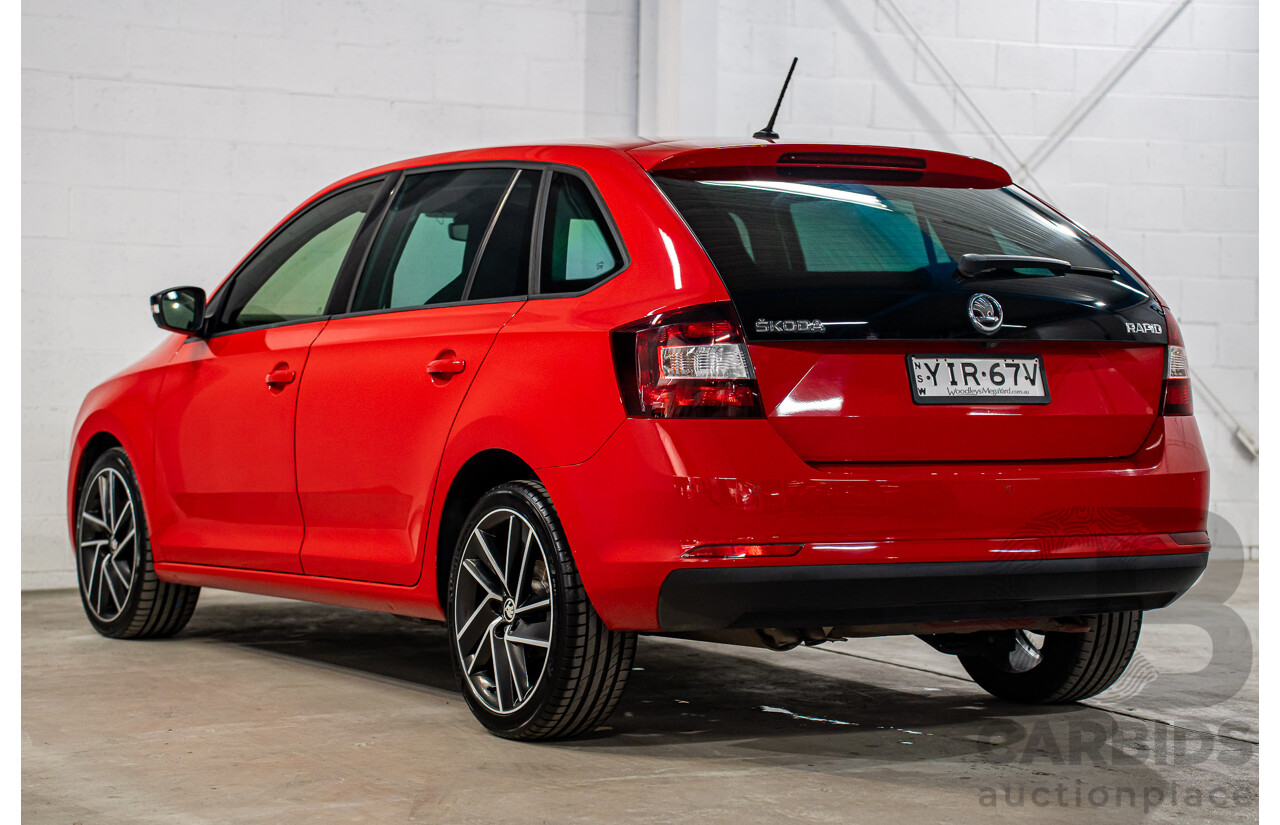 11/2018 Skoda Rapid Spaceback 92 TSI (FWD) NH MY19 4d Wagon Corrida Red Turbo 1.4L