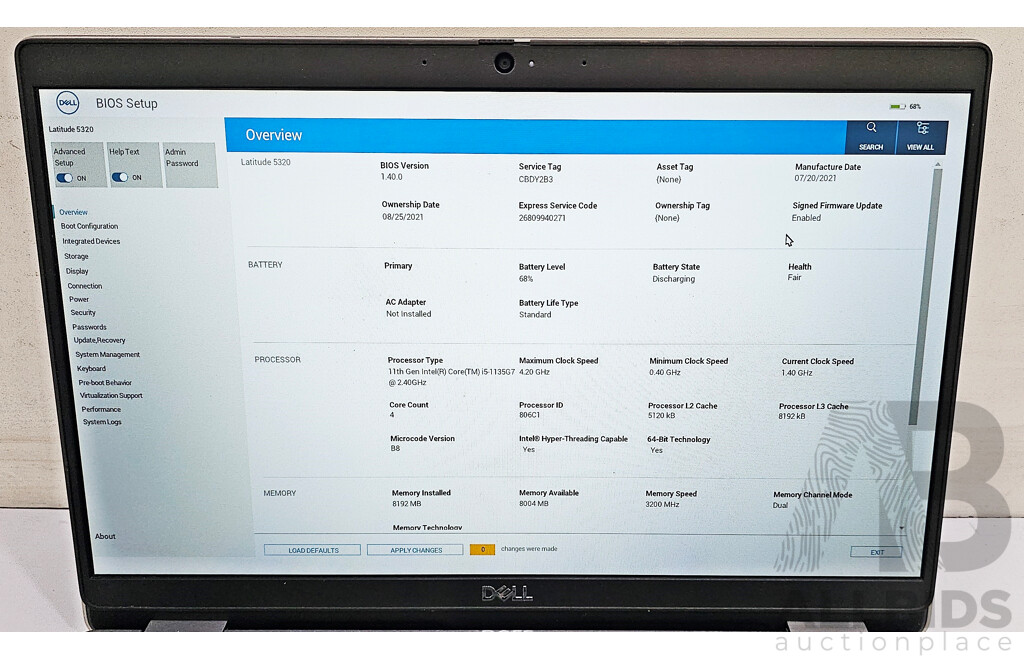 Dell Latitude 5320 11th Gen Intel Core I5 (1135G7) 2.40GHz-4.20GHz 4-Core CPU 13.3-Inch FHD Laptop