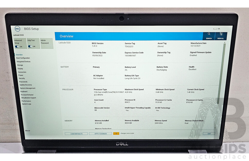 Dell Latitude 5320 11th Gen Intel Core I5 (1135G7) 2.40GHz-4.20GHz 4-Core CPU 13.3-Inch FHD Laptop