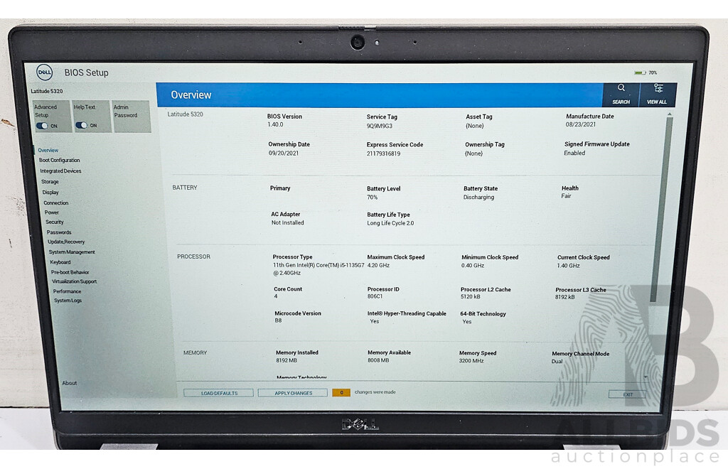 Dell Latitude 5320 11th Gen Intel Core I5 (1135G7) 2.40GHz-4.20GHz 4-Core CPU 13.3-Inch FHD Laptop
