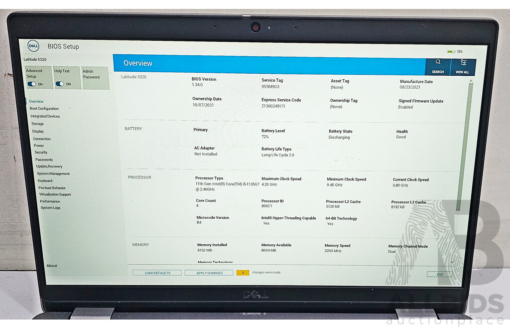 Dell Latitude 5320 11th Gen Intel Core I5 (1135G7) 2.40GHz-4.20GHz 4-Core CPU 13.3-Inch FHD Laptop