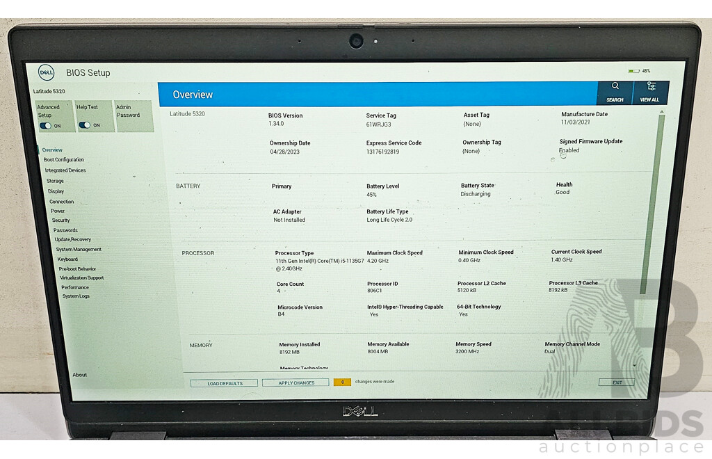 Dell Latitude 5320 11th Gen Intel Core I5 (1135G7) 2.40GHz-4.20GHz 4-Core CPU 13.3-Inch FHD Laptop