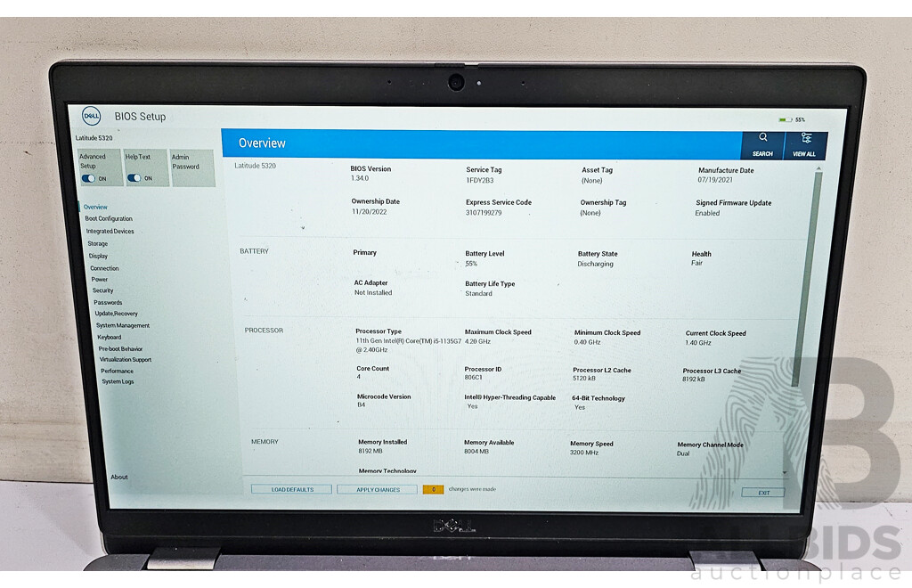 Dell Latitude 5320 11th Gen Intel Core I5 (1135G7) 2.40GHz-4.20GHz 4-Core CPU 13.3-Inch FHD Laptop