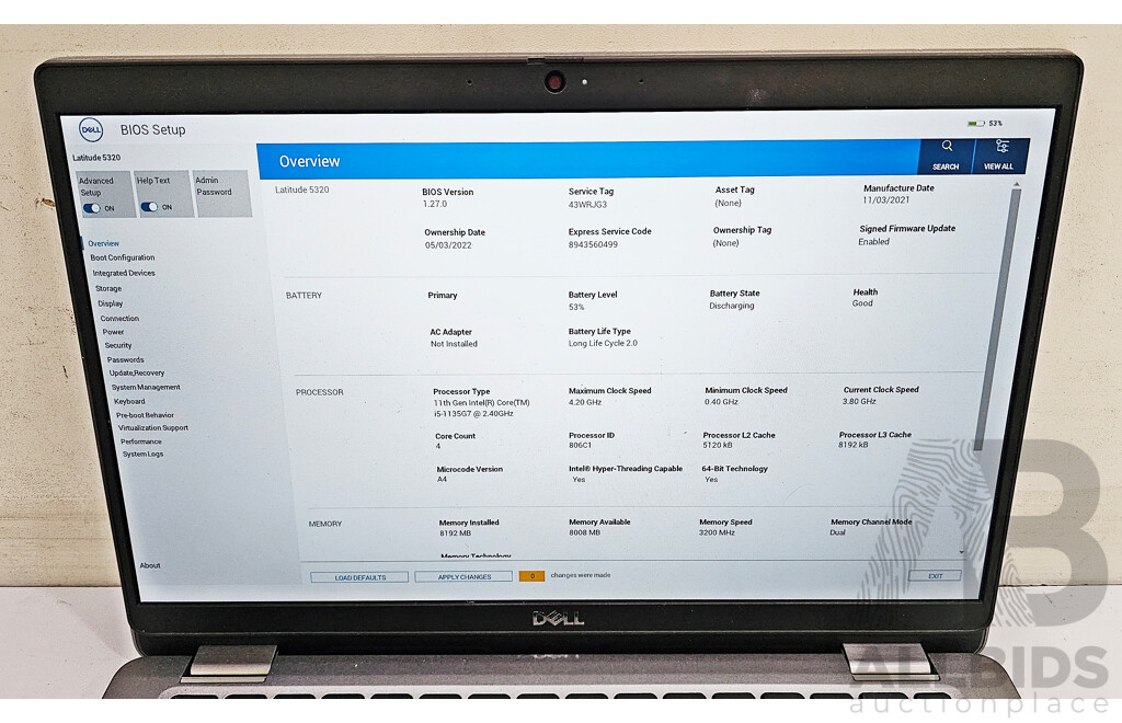 Dell Latitude 5320 11th Gen Intel Core I5 (1135G7) 2.40GHz-4.20GHz 4-Core CPU 13.3-Inch FHD Laptop