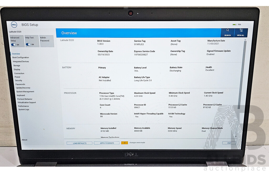 Dell Latitude 5320 11th Gen Intel Core I5 (1135G7) 2.40GHz-4.20GHz 4-Core CPU 13.3-Inch FHD Laptop