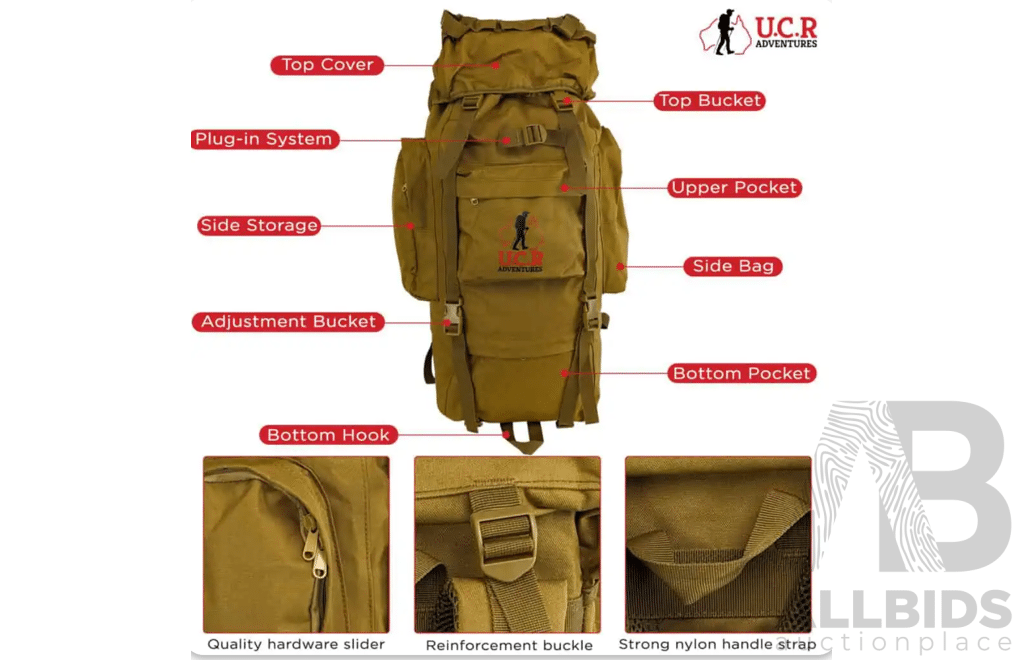 U.C.R Adventures Large Backpack - Lot of 6 -ORP $660