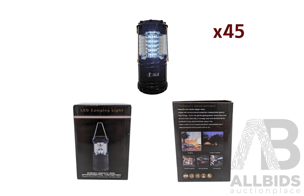 U.C.R Adventures PLL1.0 LED Lantern - Lot of 45 - ORP$900