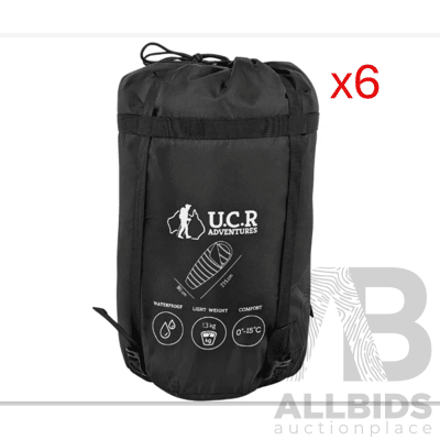 U.C.R Adventures MSSB1.0 Sleeping Bag - Lot of 6 - ORP $629.94