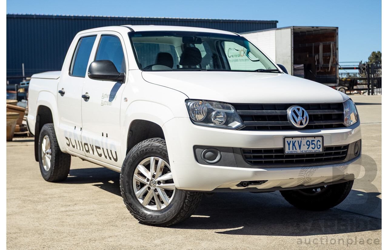 08/2015 Volkswagen Amarok TDI420 2H MY15 Dual Cab Utility White Turbo Diesel 2.0L