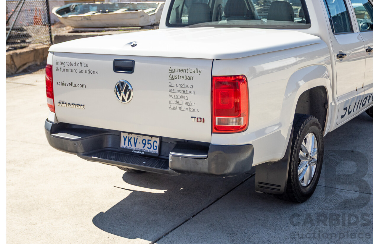 08/2015 Volkswagen Amarok TDI420 2H MY15 Dual Cab Utility White Turbo Diesel 2.0L