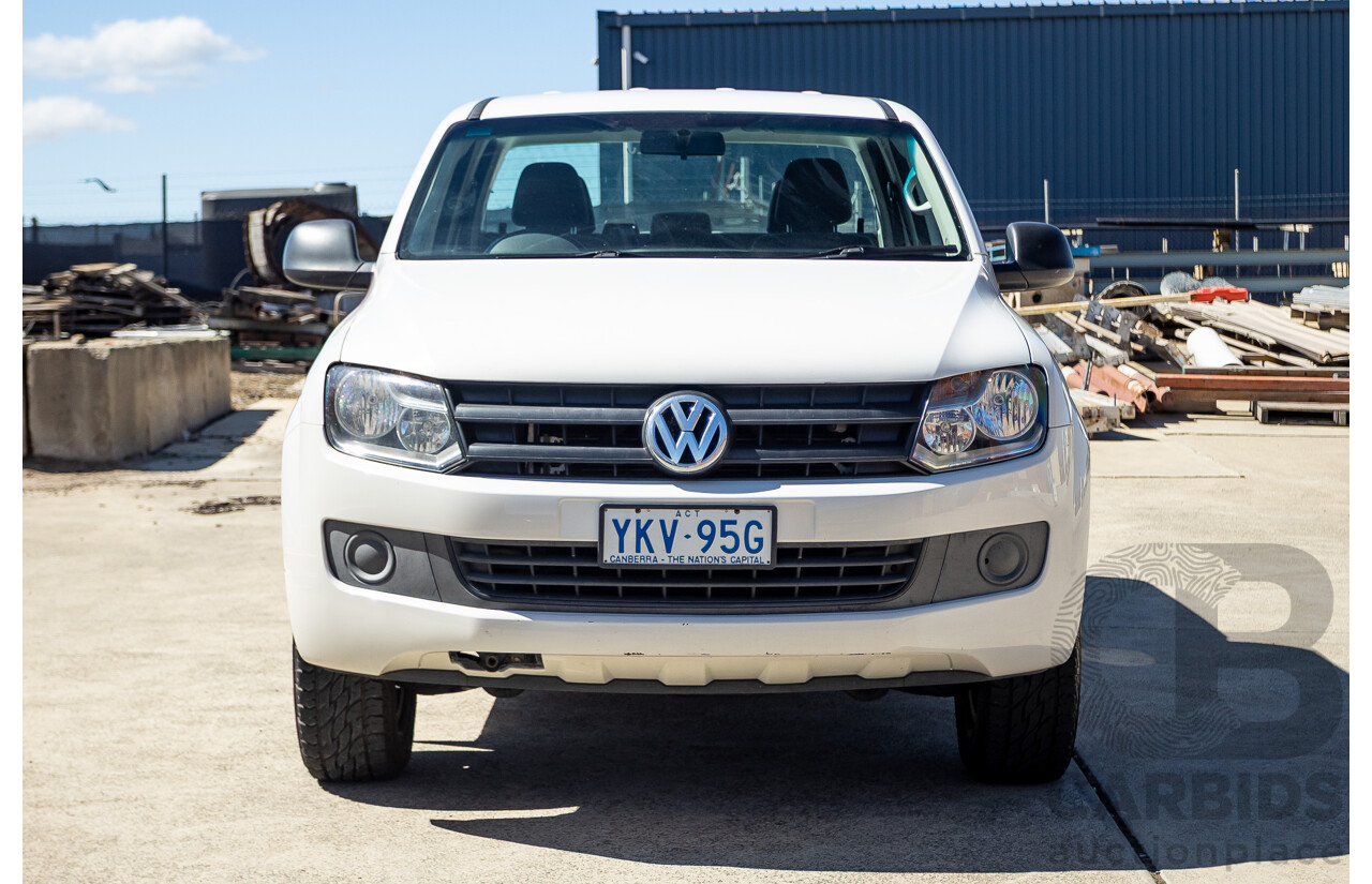 08/2015 Volkswagen Amarok TDI420 2H MY15 Dual Cab Utility White Turbo Diesel 2.0L