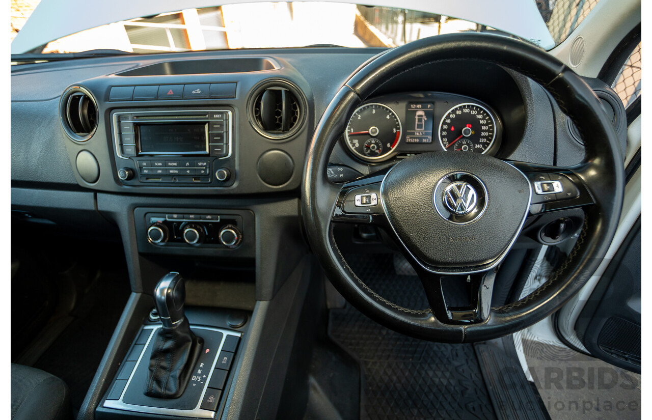 08/2015 Volkswagen Amarok TDI420 2H MY15 Dual Cab Utility White Turbo Diesel 2.0L