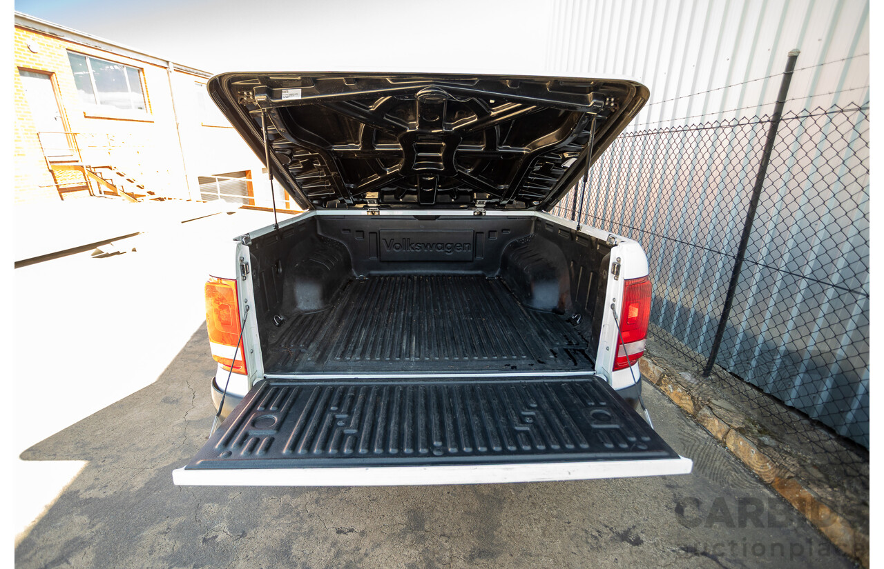 08/2015 Volkswagen Amarok TDI420 2H MY15 Dual Cab Utility White Turbo Diesel 2.0L