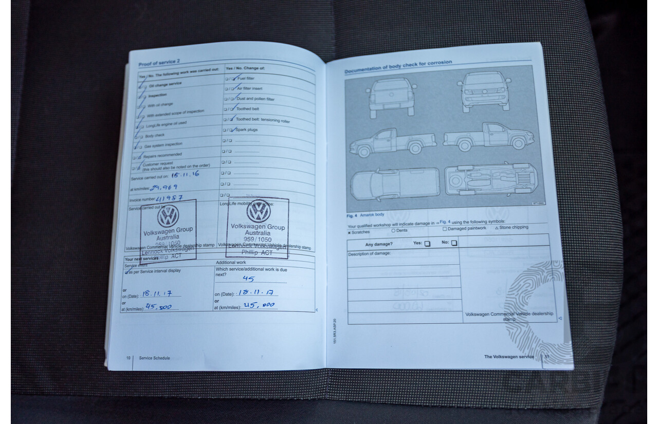 08/2015 Volkswagen Amarok TDI420 2H MY15 Dual Cab Utility White Turbo Diesel 2.0L