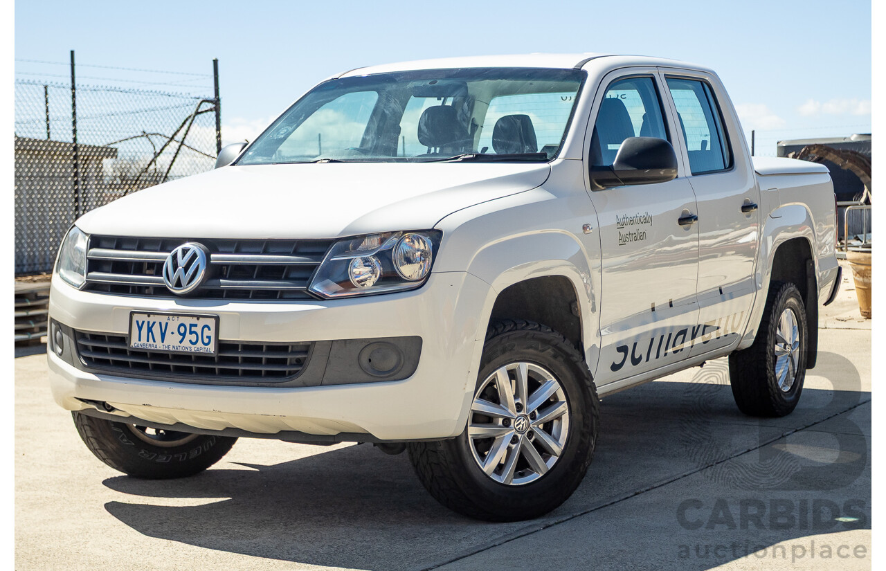 08/2015 Volkswagen Amarok TDI420 2H MY15 Dual Cab Utility White Turbo Diesel 2.0L