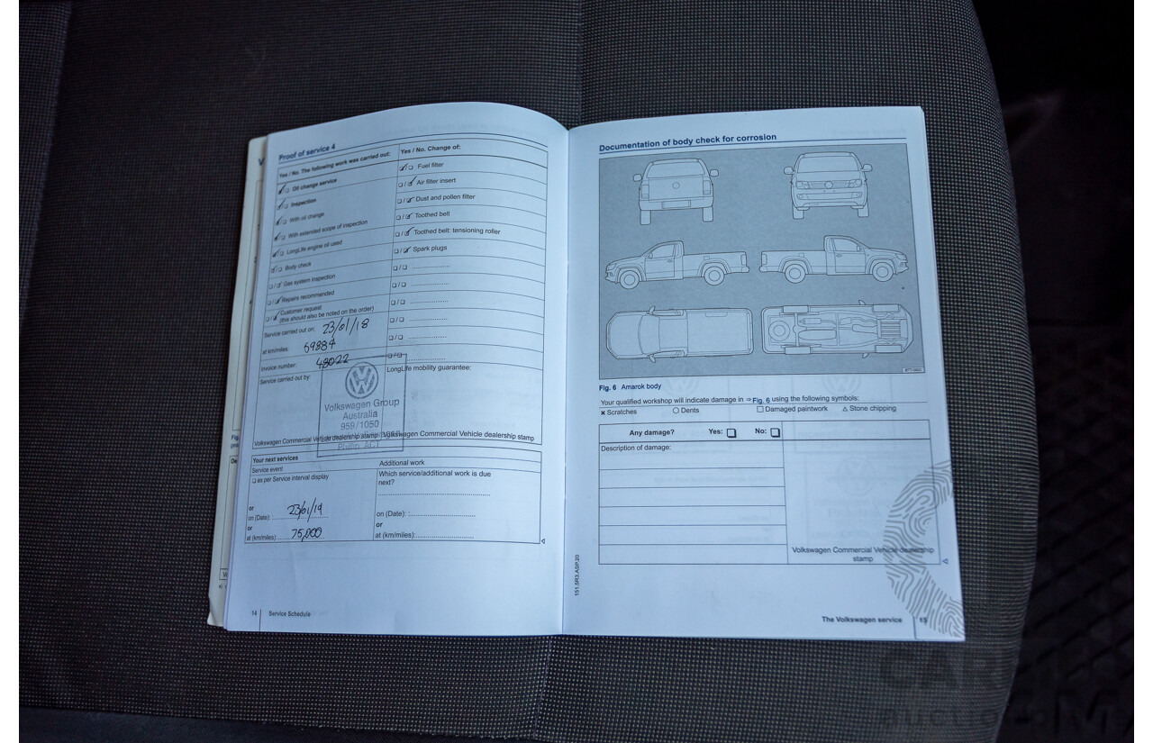 08/2015 Volkswagen Amarok TDI420 2H MY15 Dual Cab Utility White Turbo Diesel 2.0L