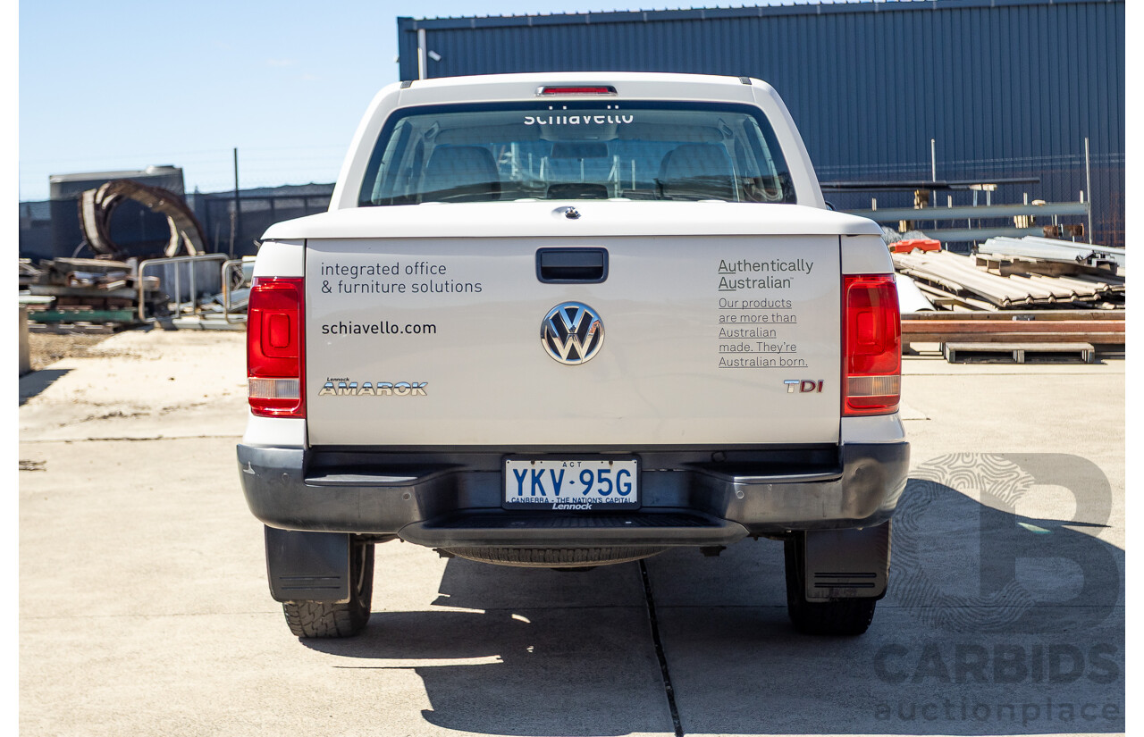 08/2015 Volkswagen Amarok TDI420 2H MY15 Dual Cab Utility White Turbo Diesel 2.0L