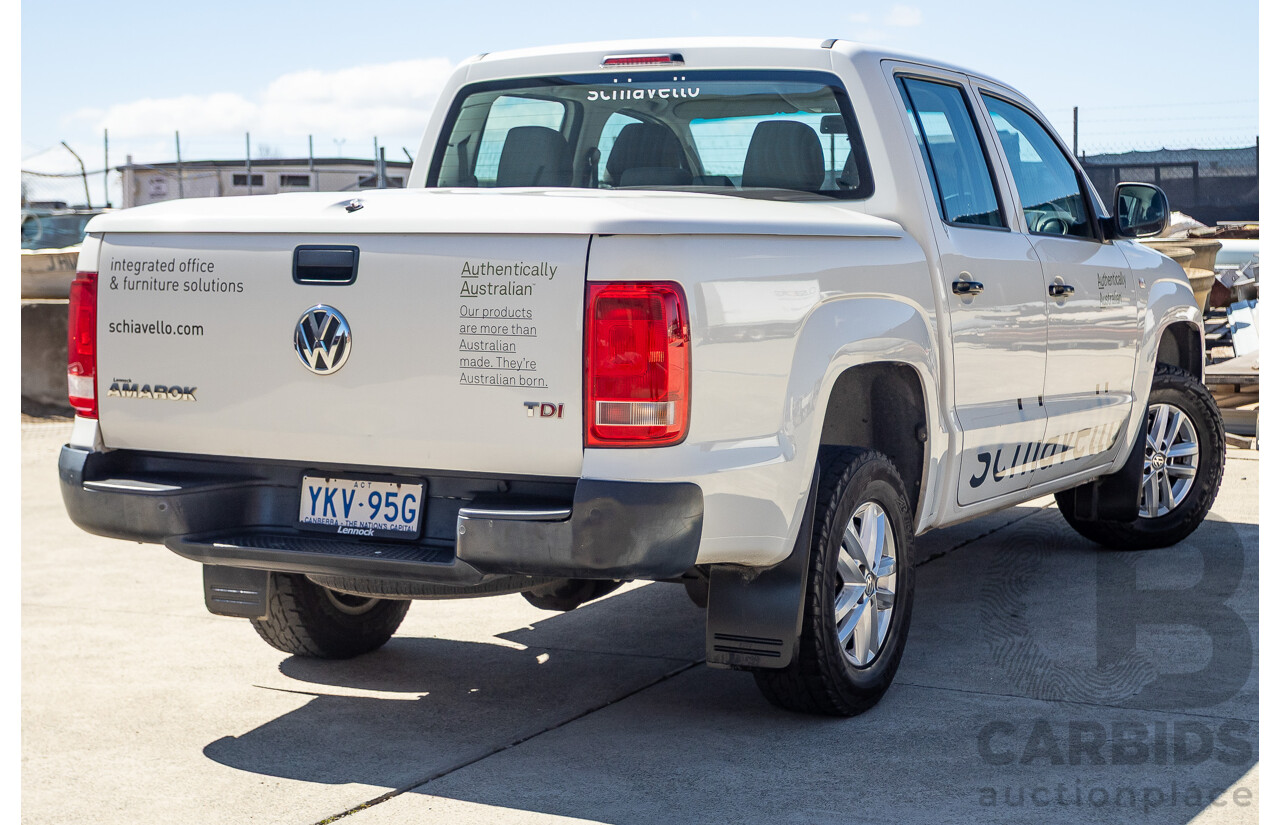 08/2015 Volkswagen Amarok TDI420 2H MY15 Dual Cab Utility White Turbo Diesel 2.0L