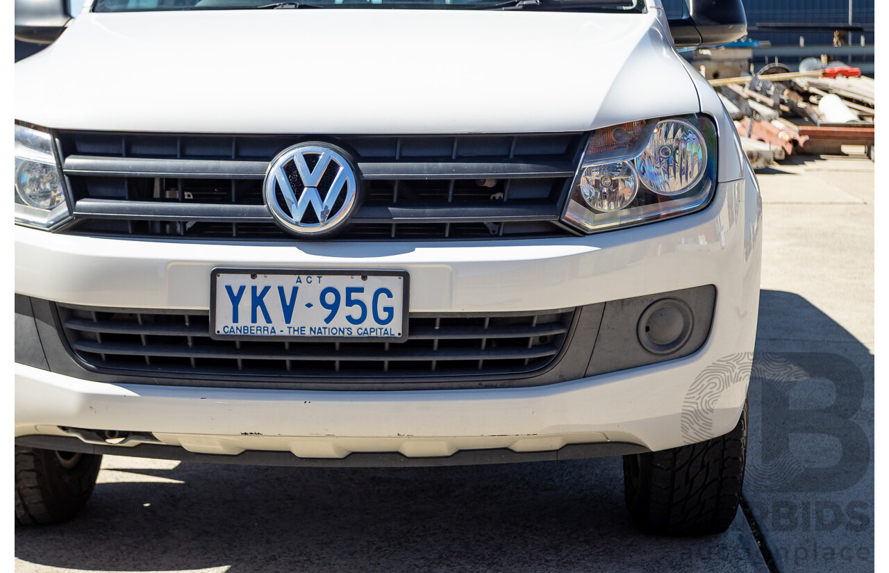 08/2015 Volkswagen Amarok TDI420 2H MY15 Dual Cab Utility White Turbo Diesel 2.0L