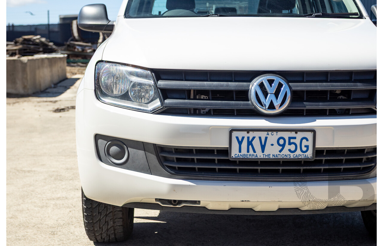 08/2015 Volkswagen Amarok TDI420 2H MY15 Dual Cab Utility White Turbo Diesel 2.0L