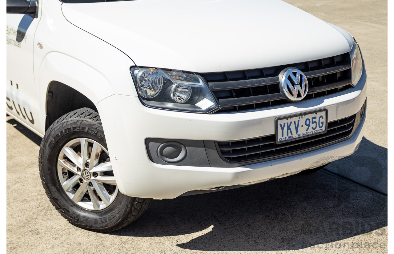 08/2015 Volkswagen Amarok TDI420 2H MY15 Dual Cab Utility White Turbo Diesel 2.0L